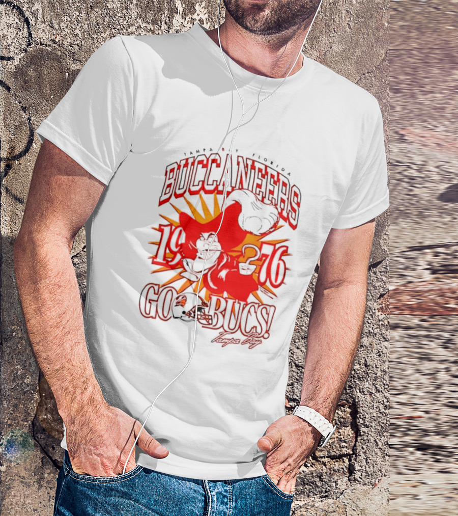 Tampa Bay Florida Buccaneers 1976 Go Bucs Captain Hook T-Shirt