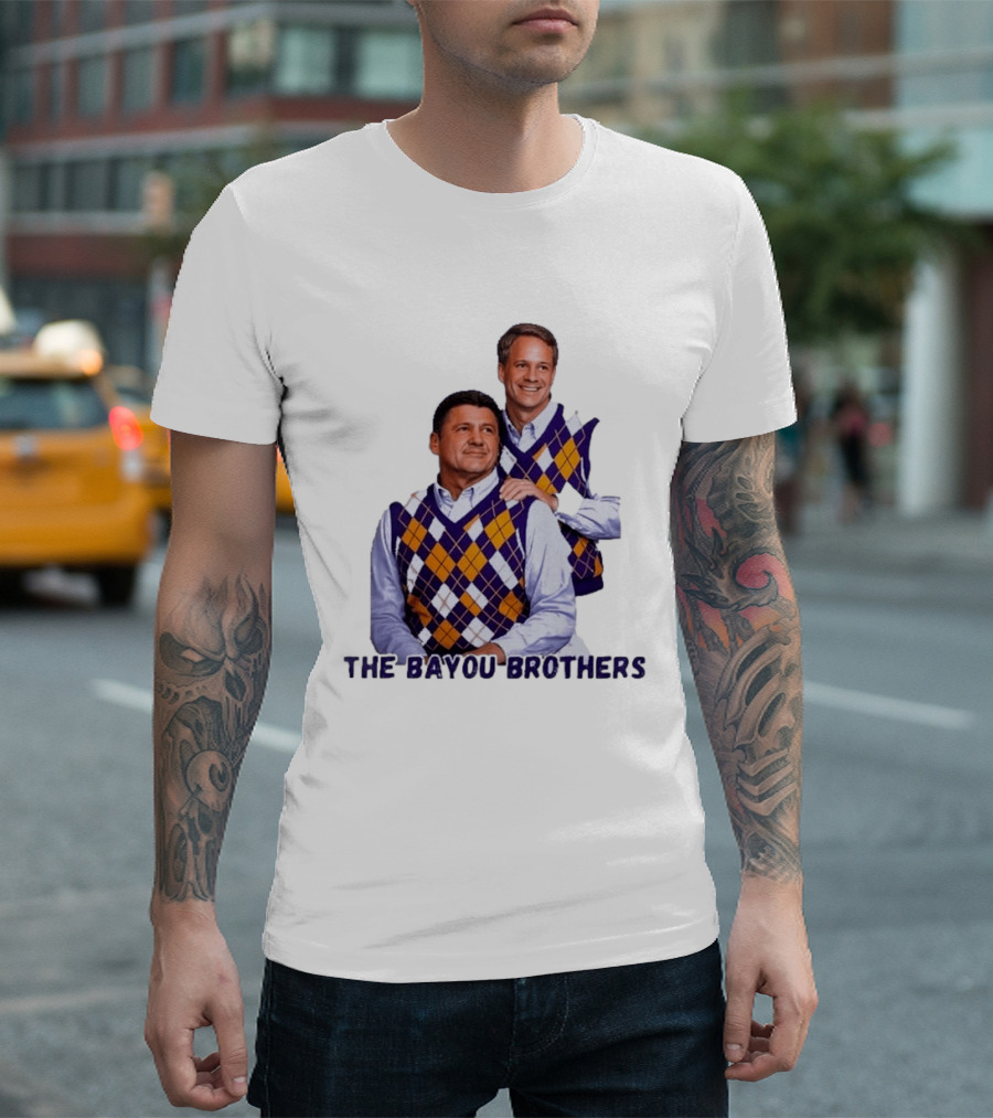Ed Orgeron Lane Kiffin LSU Tigers The Bayou Brothers Sweater Vest T-Shirt