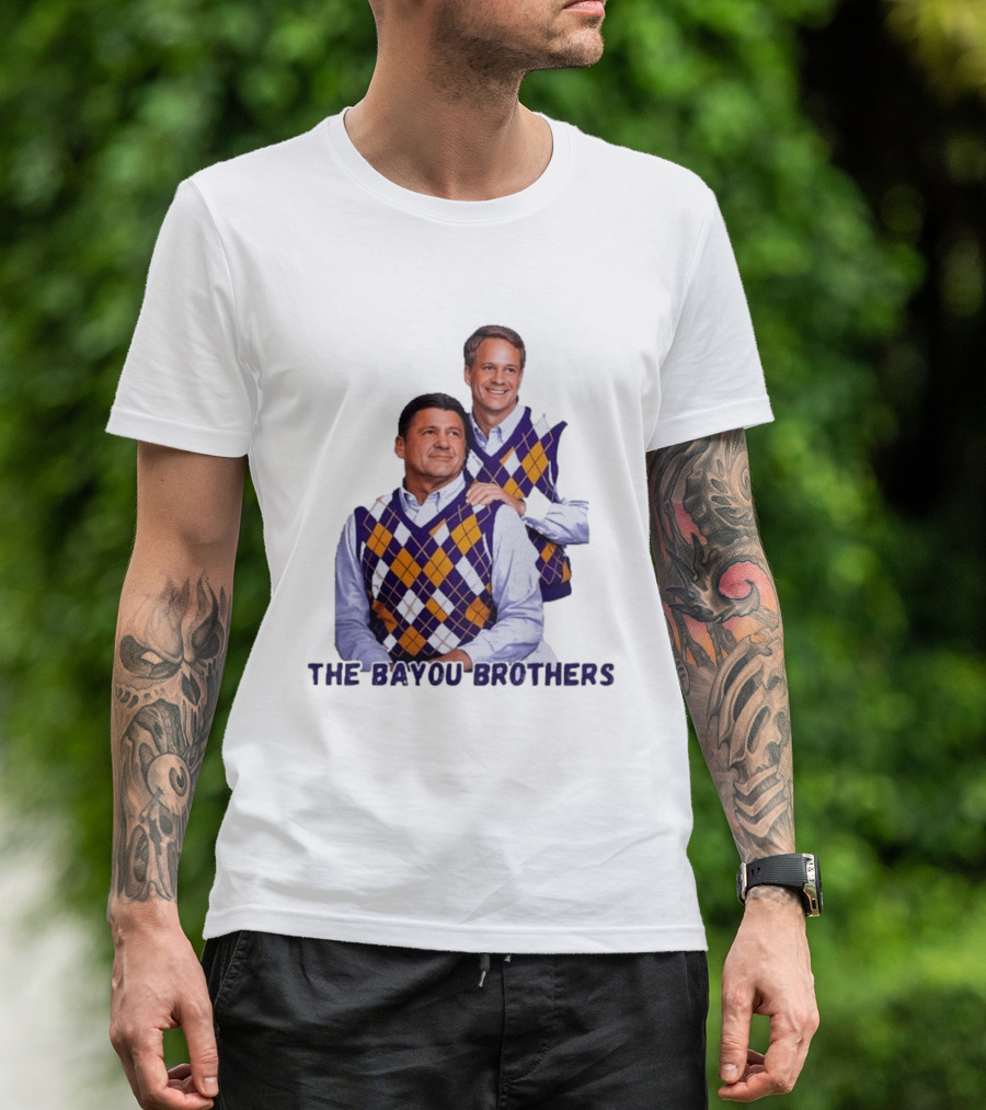 Ed Orgeron Lane Kiffin LSU Tigers The Bayou Brothers Sweater Vest T-Shirt