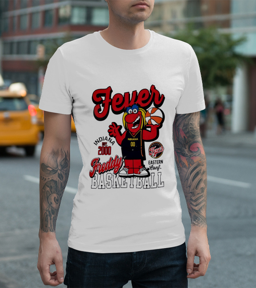 Freddy Indiana Fever Basketball Est 2000 Eastern Conf T-Shirt