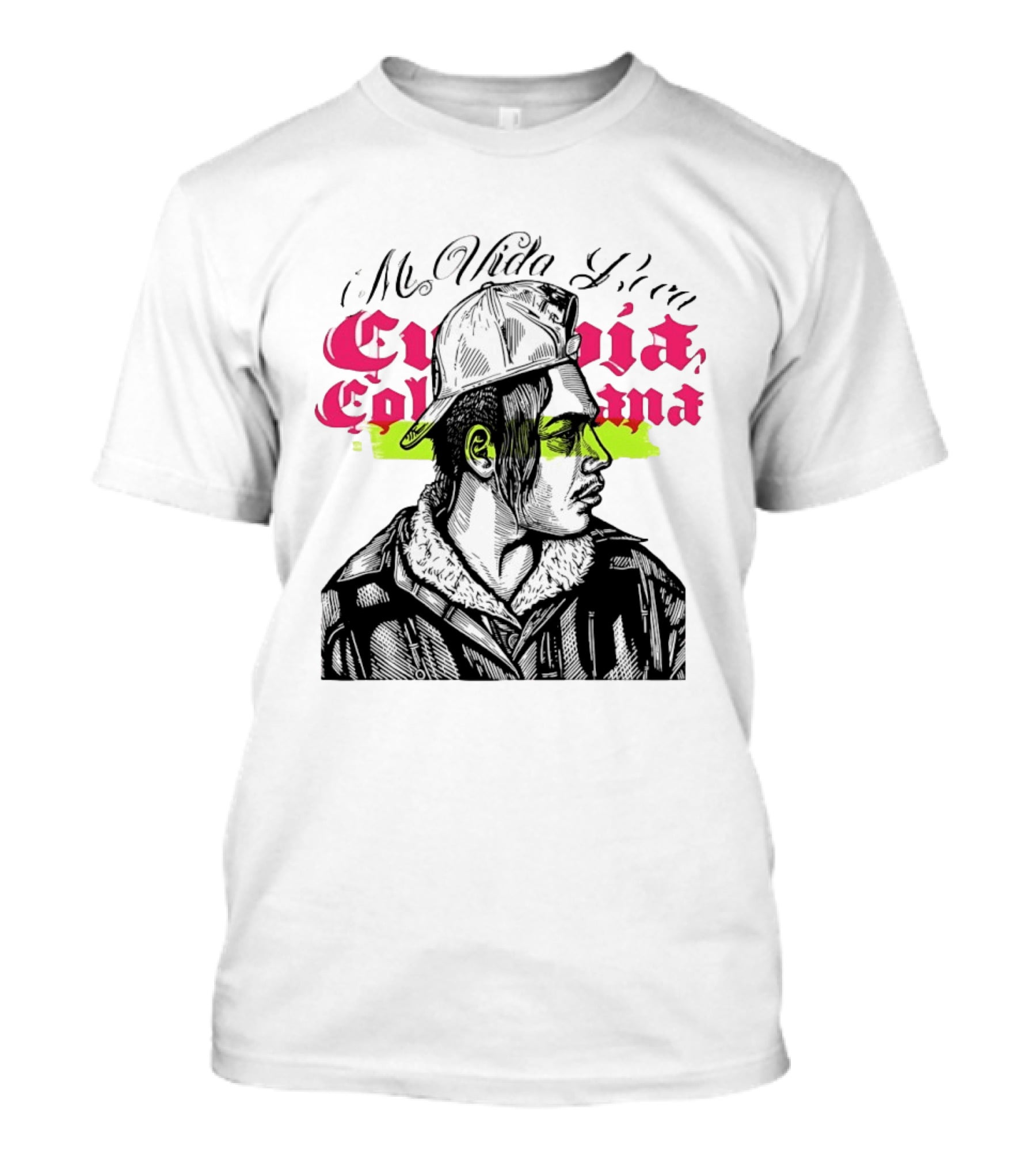 Mi Vida Loca Cultura Colombiana Urban Chicano Streetwear T-Shirt