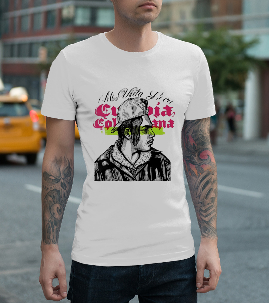 Mi Vida Loca Cultura Colombiana Urban Chicano Streetwear T-Shirt