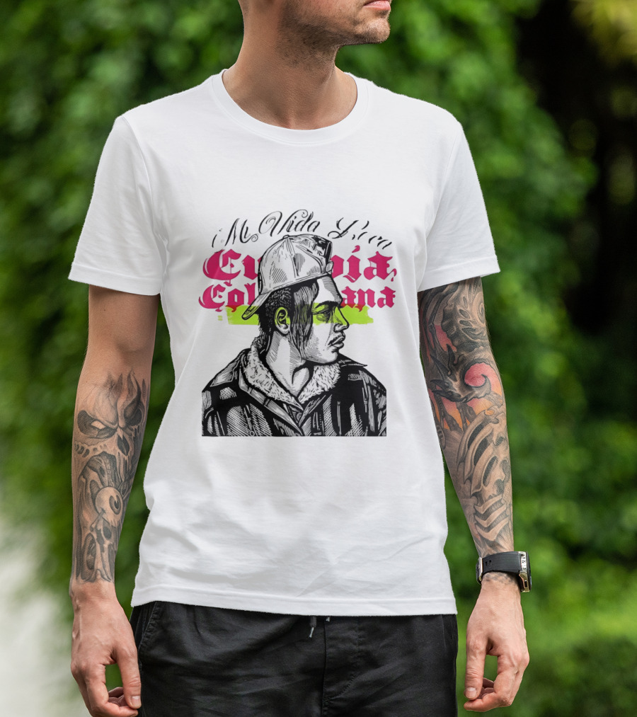 Mi Vida Loca Cultura Colombiana Urban Chicano Streetwear T-Shirt
