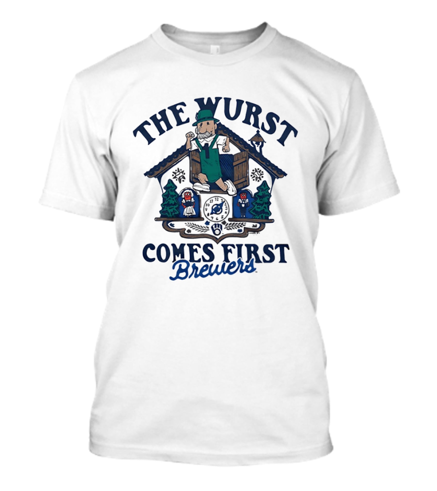 Milwaukee Brewers The Wurst Comes First Cuckoo Brewers T-Shirt