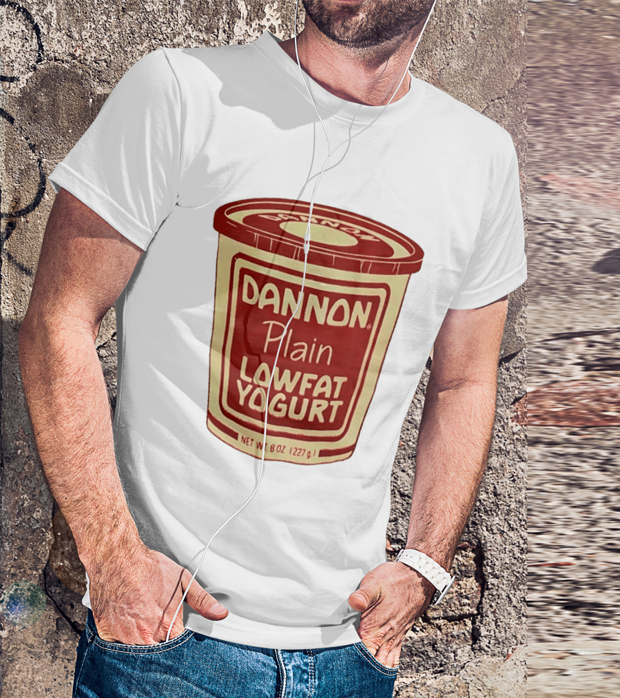 Dannon Plain Lowfat Yogurt 8oz 227g 1980s T-Shirt