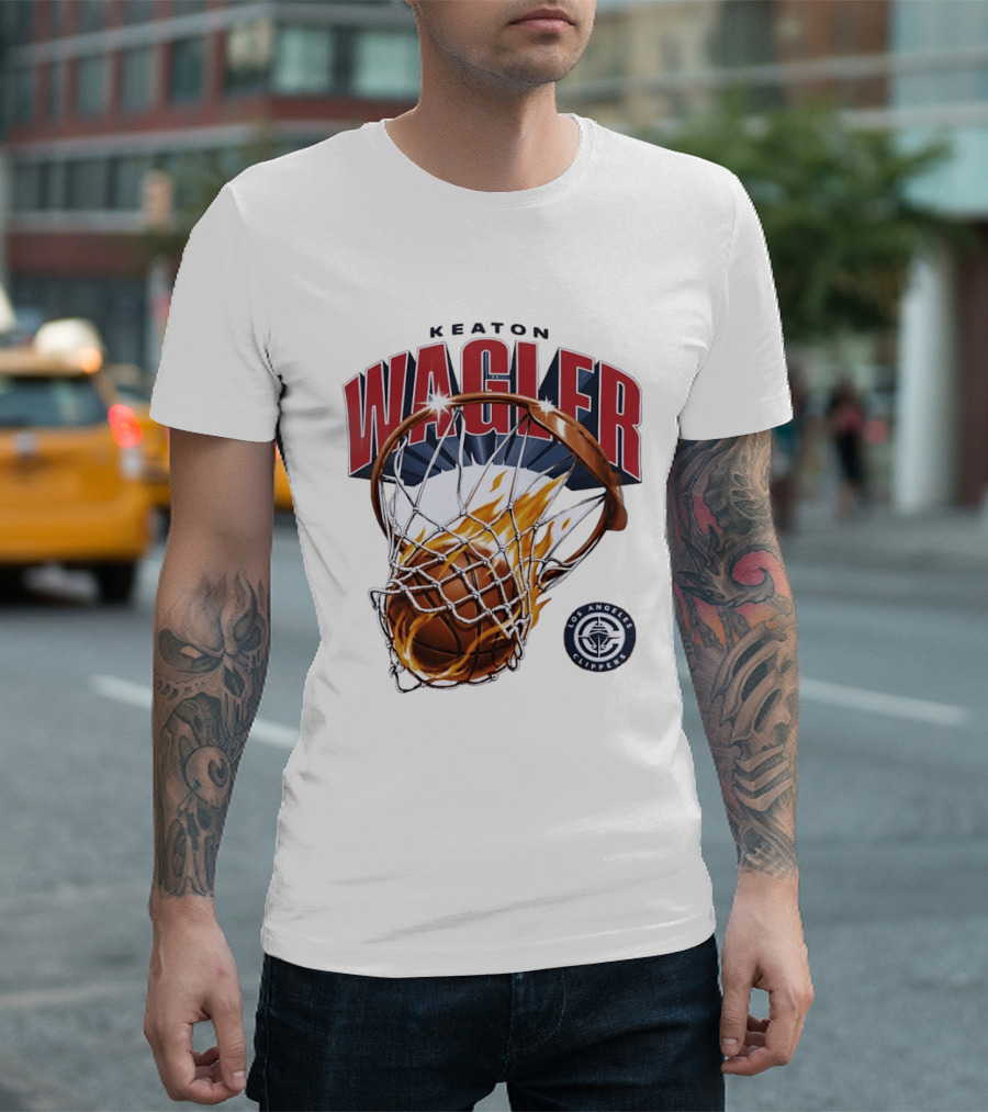 Keaton Wagler Los Angeles Clippers Basketball Net Dunk T-Shirt