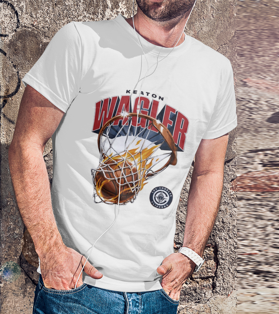 Keaton Wagler Los Angeles Clippers Basketball Net Dunk T-Shirt