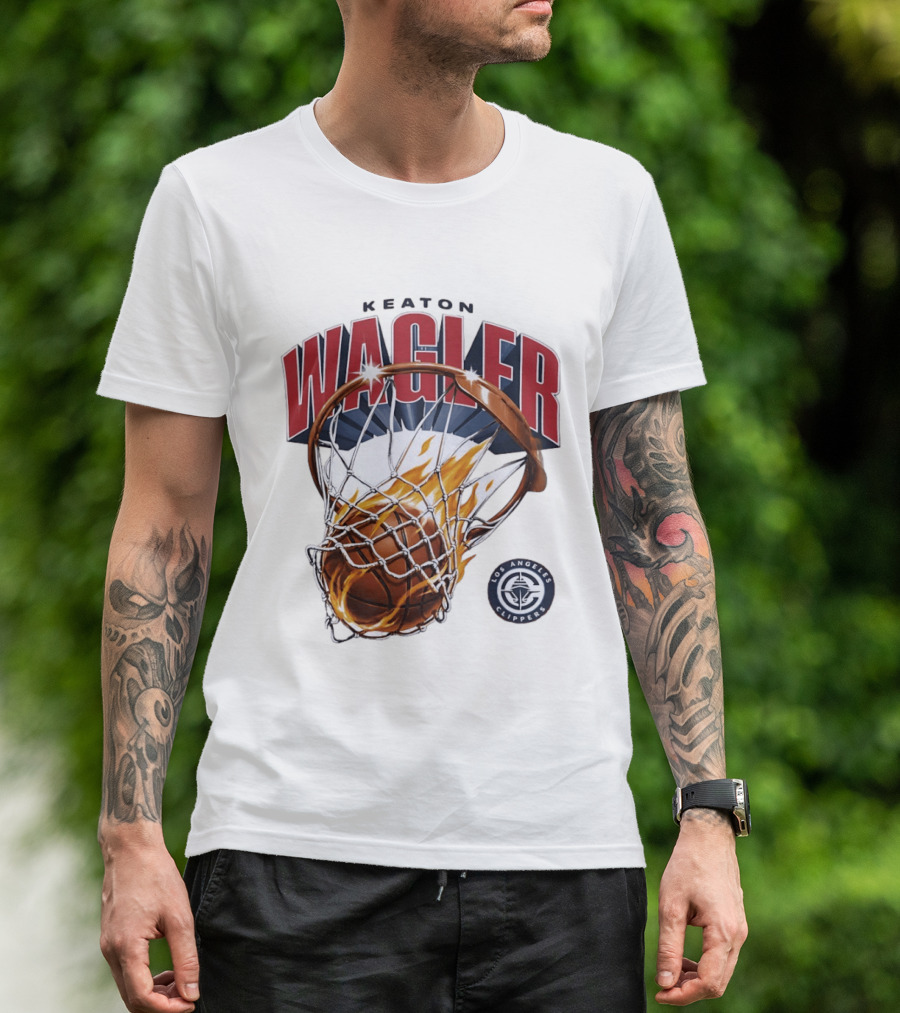 Keaton Wagler Los Angeles Clippers Basketball Net Dunk T-Shirt