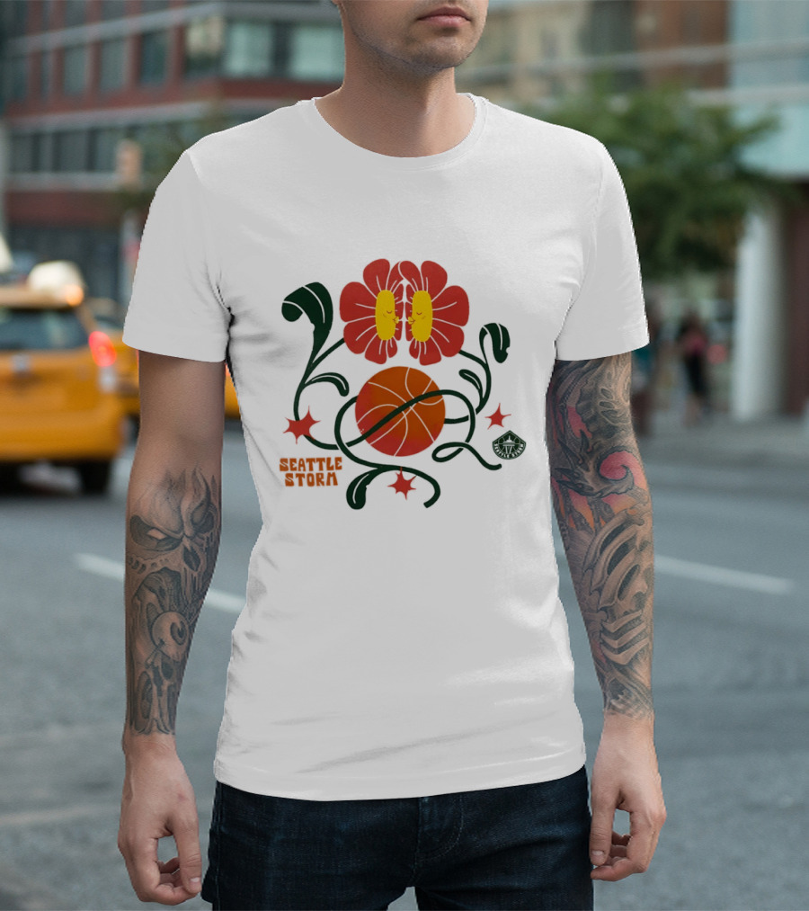 Seattle Storm WNBA Basketball Flower T-Shirt