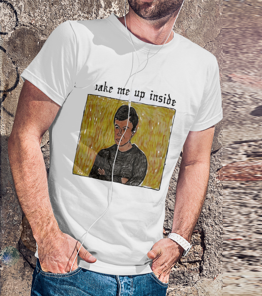 The Rehearsal 2 Wake Me Up Inside Meme Illustration With Contemplative Character On Yellow T-Shirt