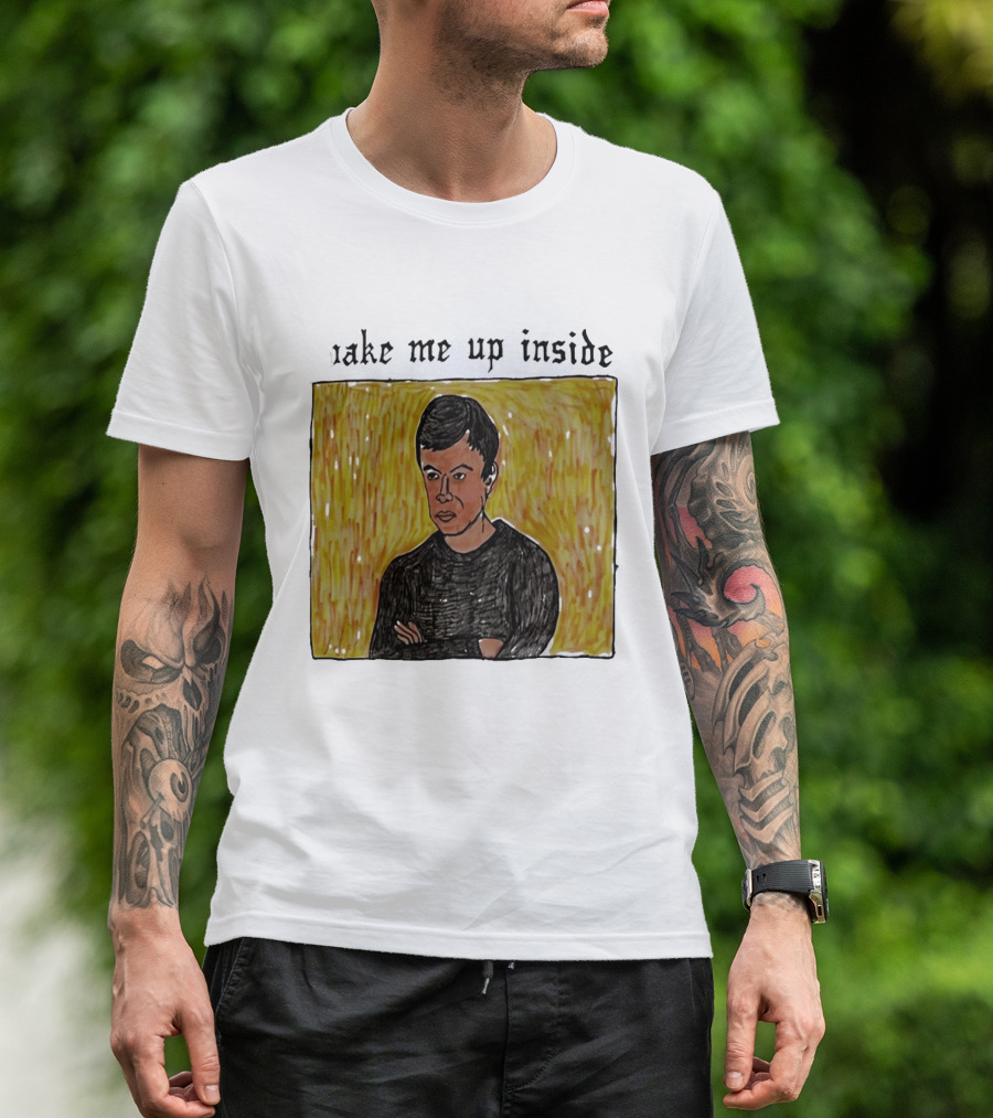 The Rehearsal 2 Wake Me Up Inside Meme Illustration With Contemplative Character On Yellow T-Shirt