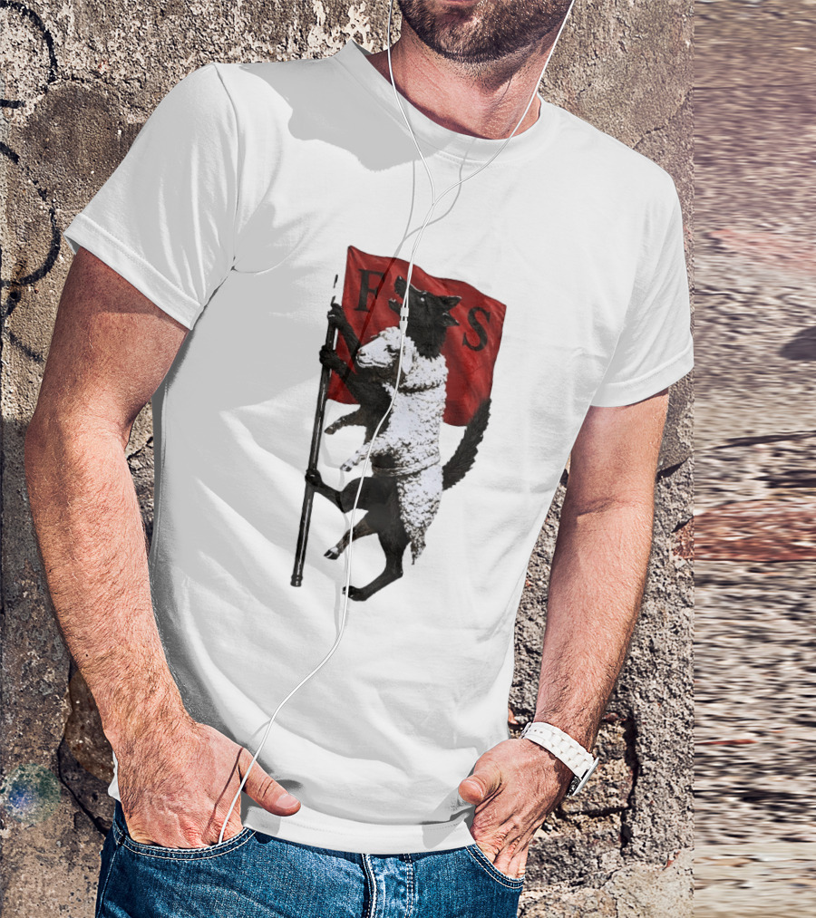Wolf In Sheep's Clothing F S Flag Metaphor Hidden Predators Symbolism T-Shirt