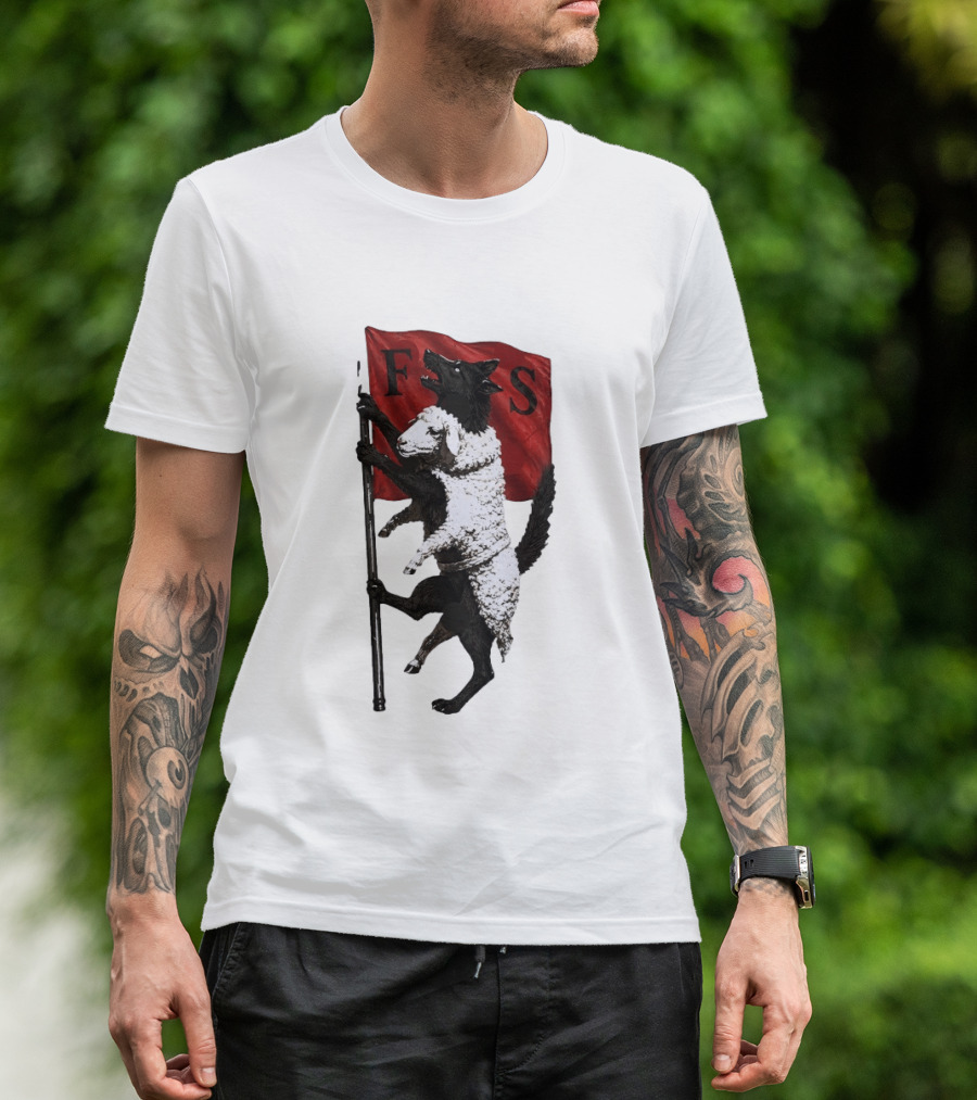 Wolf In Sheep's Clothing F S Flag Metaphor Hidden Predators Symbolism T-Shirt
