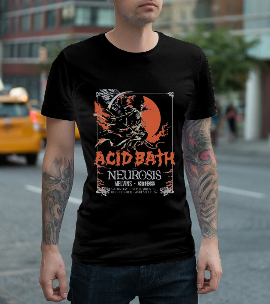 Acid Bath Neurosis Melvins Kylesa Asheville Concert T-Shirt