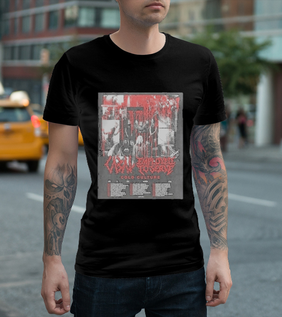 Employed To Serve Cabal Cold Culture UK European Tour 2026 Cities List November 11th To December 5th T-Shirt