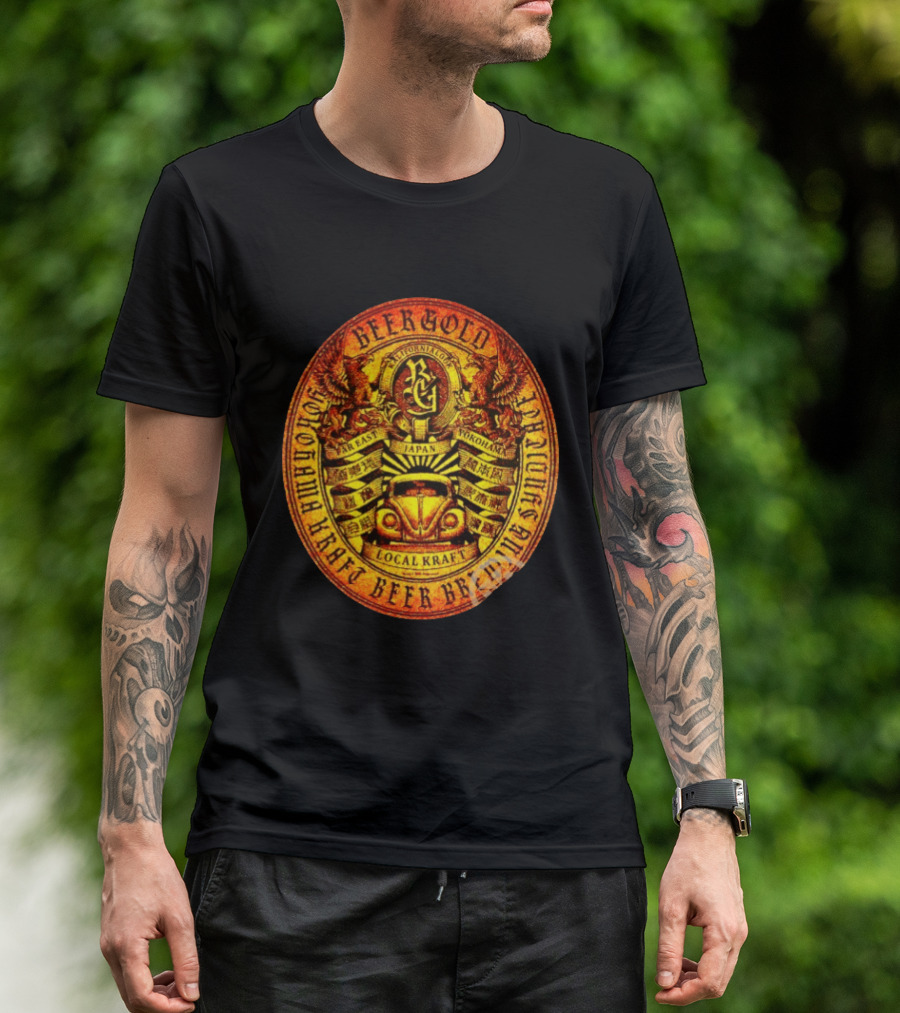 Beer Gold Kalifornialook Far East Yokohama Japan Local Kraft Beer Brewing T-Shirt