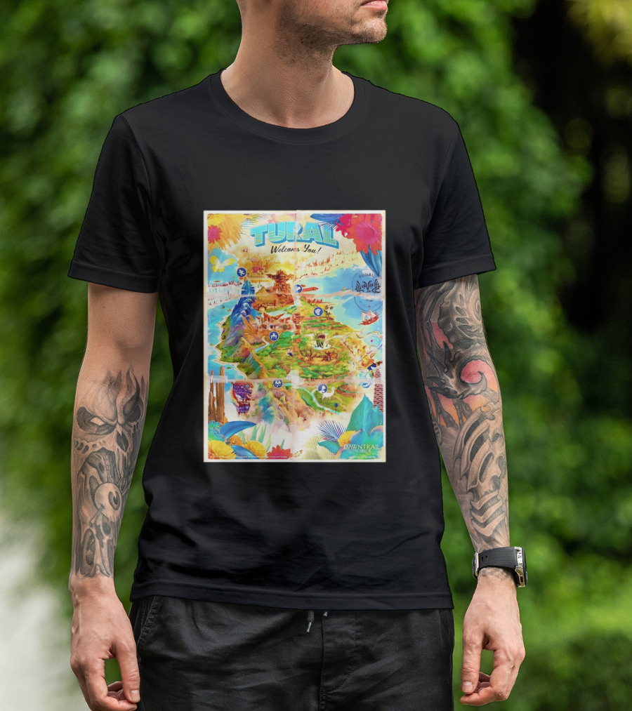 Tural Welcomes You Map Final Fantasy XIV Dawntrail T-Shirt