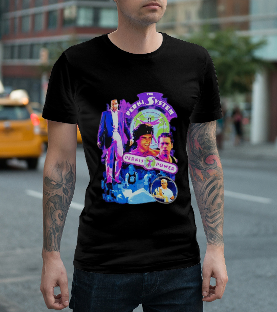 Ben Stiller The Perkis System Perkis Power Heavyweights Movie 90s Throwback T-Shirt