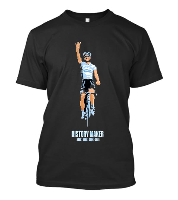 History Maker Alberto Contador Cycling Champion 2005 2008 2009 2012 T-Shirt