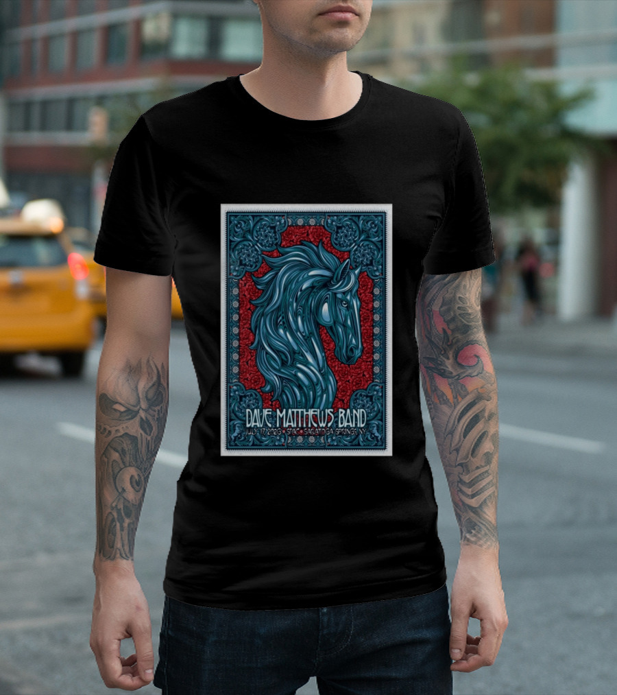 Dave Matthews Band July 17 2026 Saratoga Springs NY Horse T-Shirt