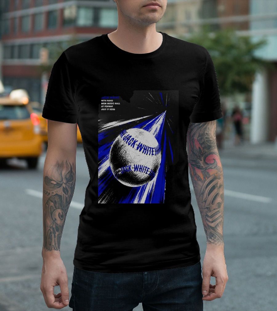 Jack White July 17 2026 With Pangs MGM Music Hall At Fenway T-Shirt