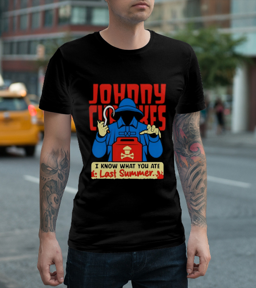 Johnny Cupcakes I Know What You Ate Last Summer Fisherman Cupcake Crossbones T-Shirt