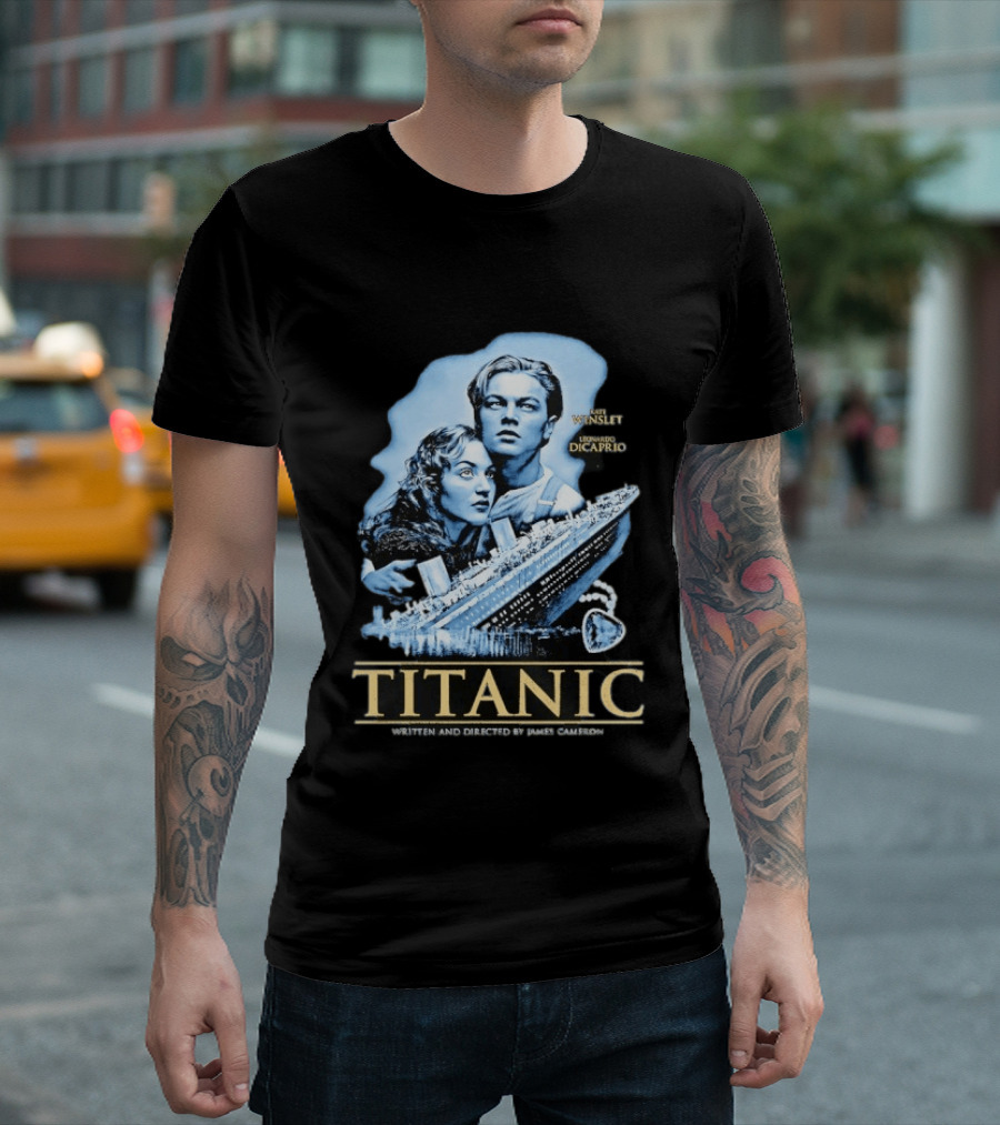 Titanic Kate Winslet Leonardo DiCaprio James Cameron Movie T-Shirt