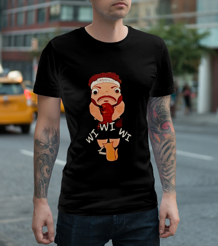 KingKreas Wi Wi Wi Cartoon Character Headband T-Shirt