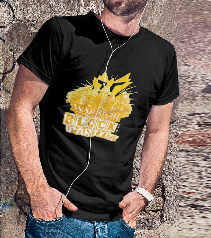 Warrior Wrestling Block Party BTM Yellow Graffiti Explosion T-Shirt