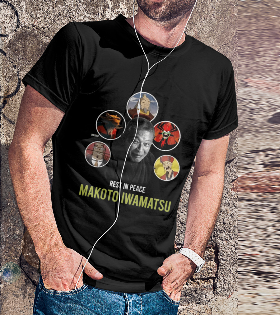 Rest In Peace Makoto Iwamatsu Uncle Iroh Aku Splinter Happy Cat Image T-Shirt