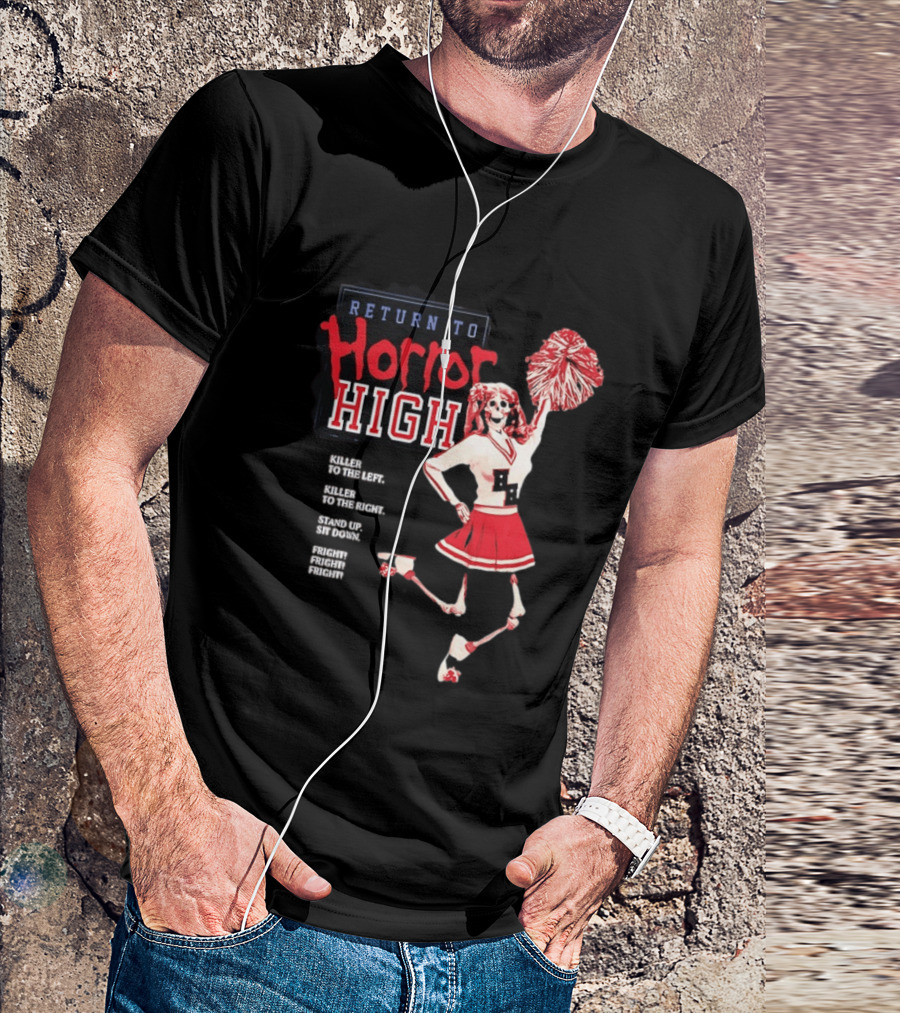 Return To Horror High Killer Cheerleader Skeleton Fright T-Shirt