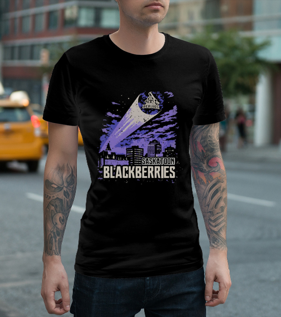 Saskatoon Blackberries Vintage Baseball T-Shirt