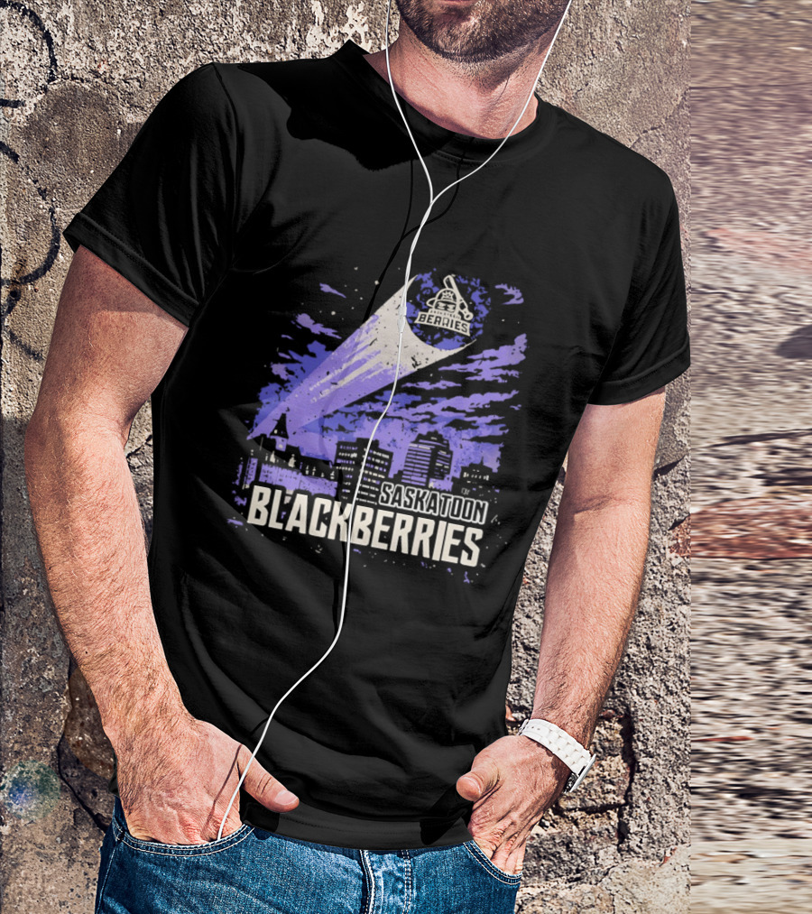 Saskatoon Blackberries Vintage Baseball T-Shirt