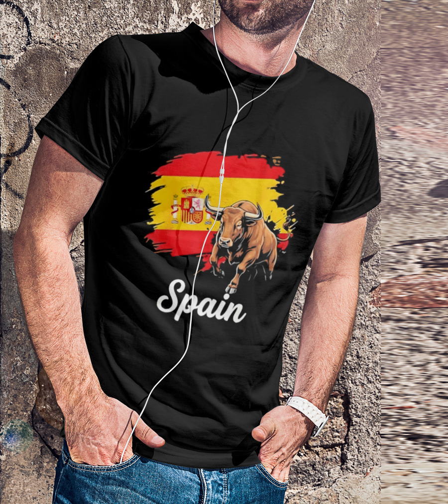 Spain Bull Flag Toro Spain Heritage Red Yellow T-Shirt