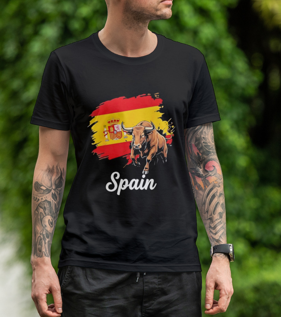 Spain Bull Flag Toro Spain Heritage Red Yellow T-Shirt