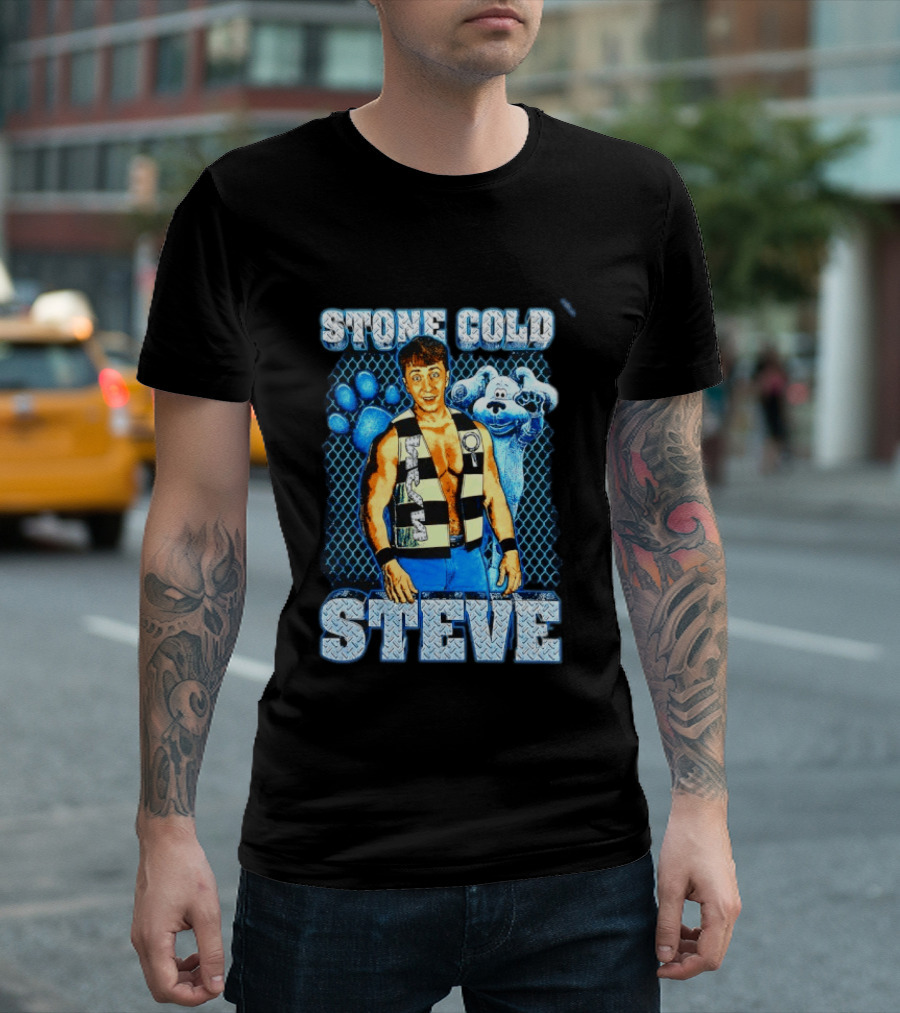 Stone Cold Steve Austin Blue Clues Mashup T-Shirt
