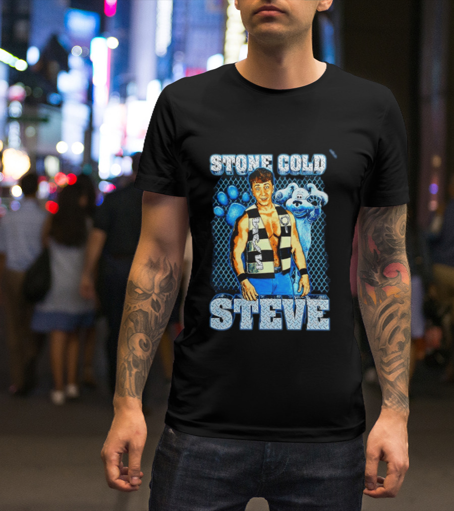Stone Cold Steve Austin Blue Clues Mashup T-Shirt