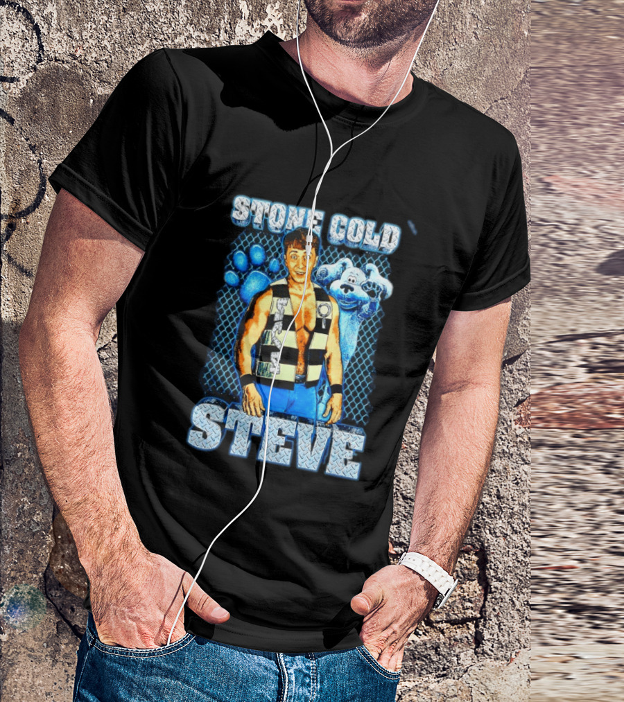 Stone Cold Steve Austin Blue Clues Mashup T-Shirt