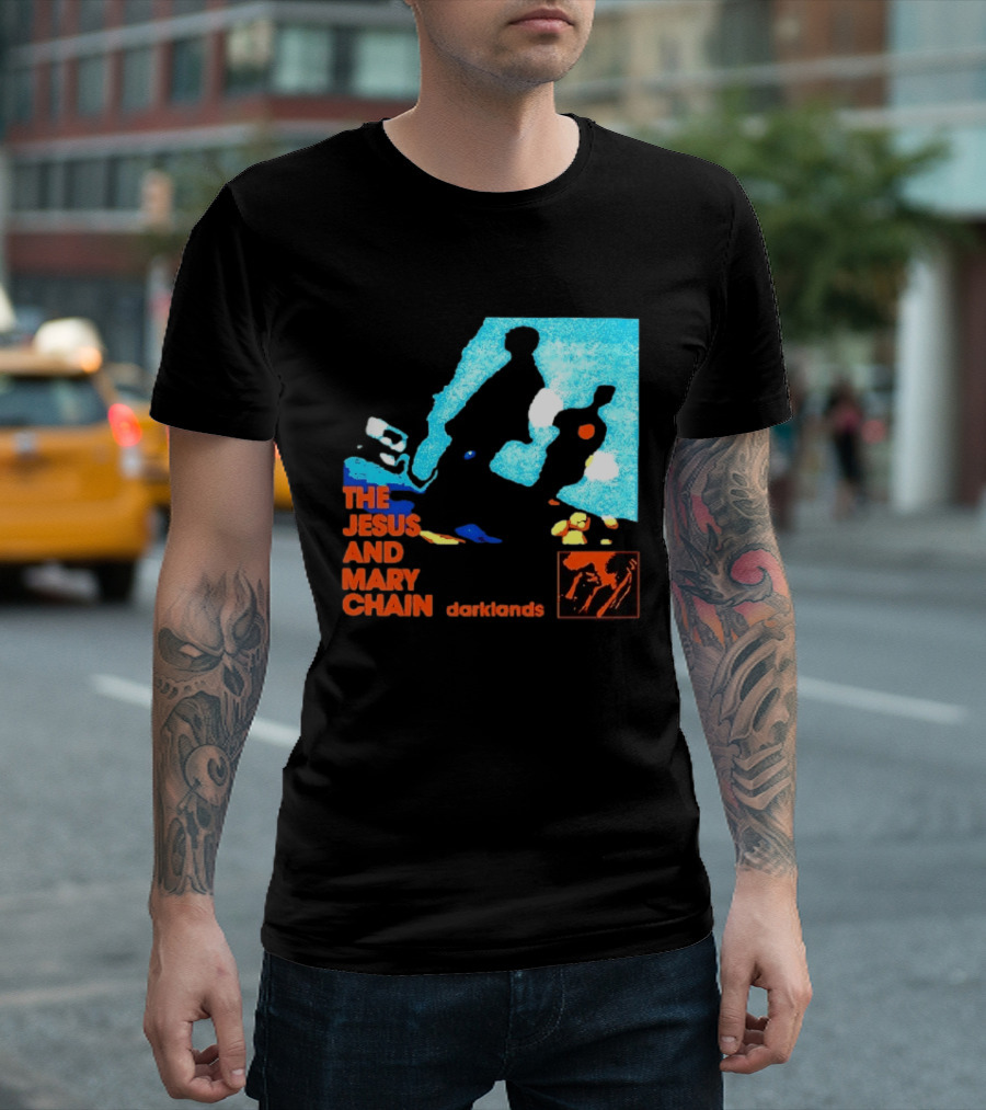 The Jesus And Mary Chain Darklands Alternative Rock Blue Black T-Shirt