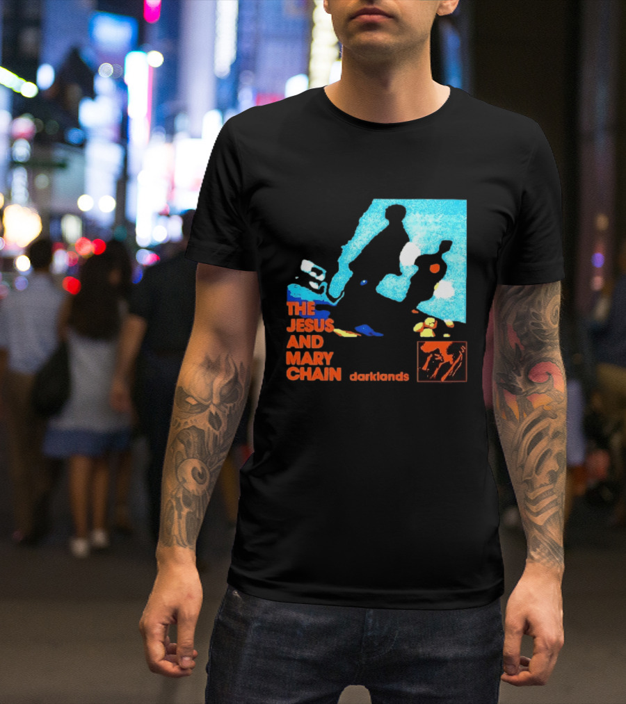 The Jesus And Mary Chain Darklands Alternative Rock Blue Black T-Shirt