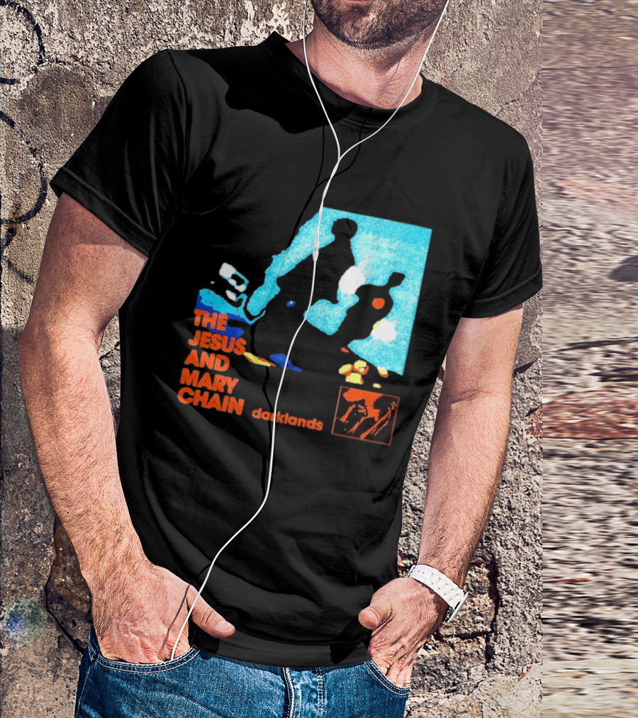 The Jesus And Mary Chain Darklands Alternative Rock Blue Black T-Shirt