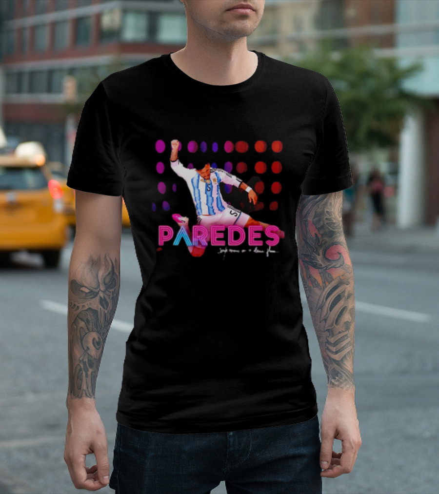 Paredes Argentina National Team Confessions On A Dance Floor Football Soccer T-Shirt
