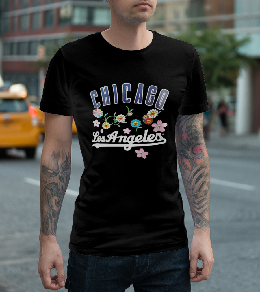 Los Angeles Chicago MLB World Tour Tokyo Series 2025 Flowers T-Shirt