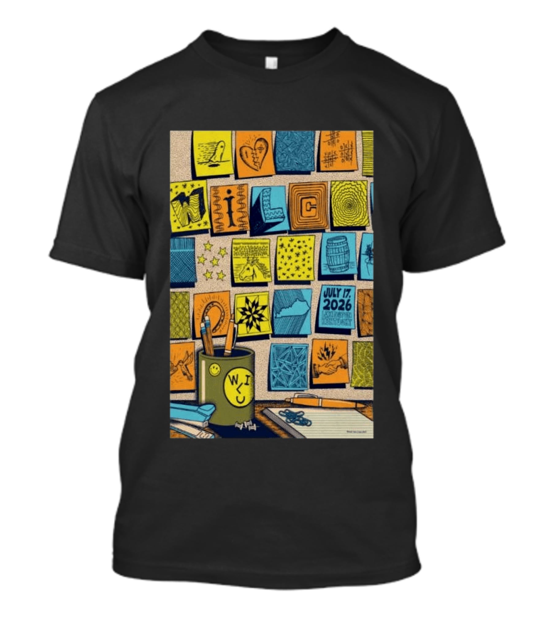 July 17 2026 Lexington KY The Burl Wilco Illustrated Art Blocks T-Shirt