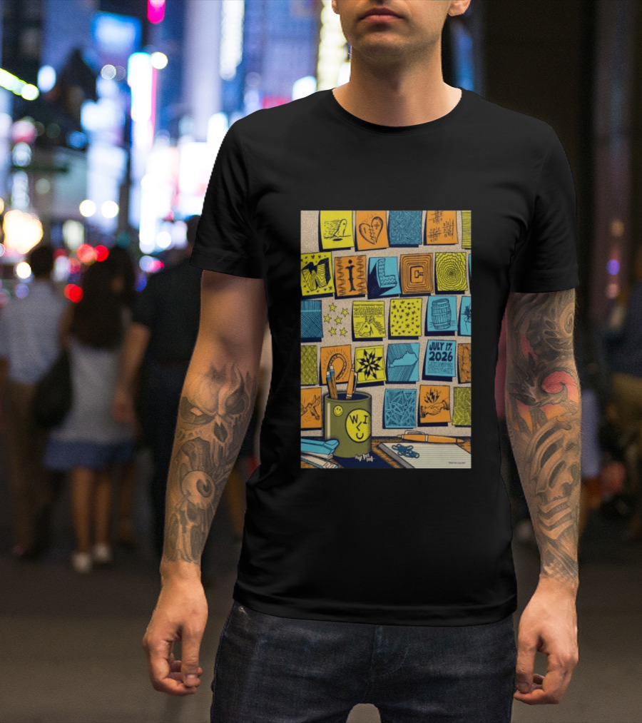 July 17 2026 Lexington KY The Burl Wilco Illustrated Art Blocks T-Shirt