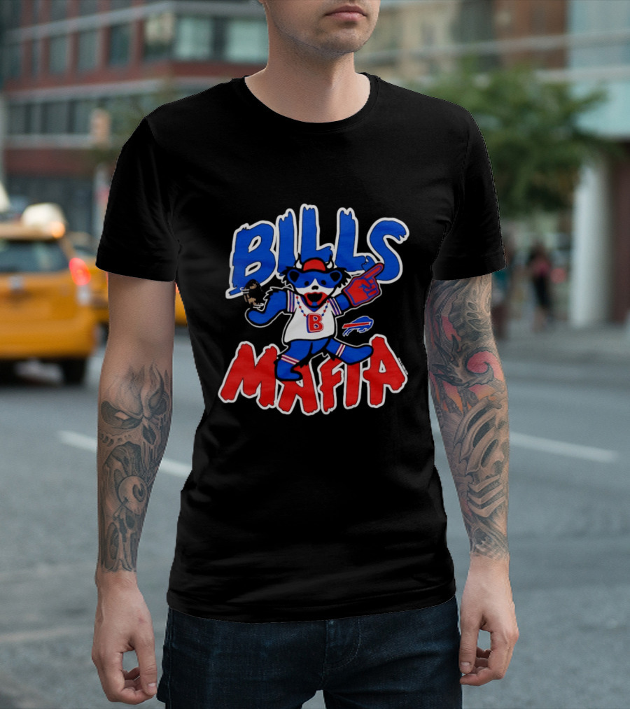 Buffalo Bills Mafia Grateful Dead Bear BILLS MAFIA T-Shirt