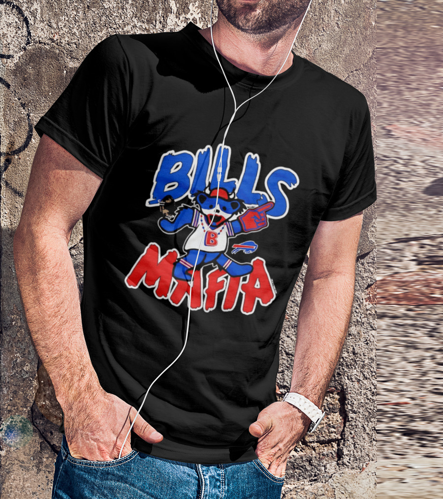Buffalo Bills Mafia Grateful Dead Bear BILLS MAFIA T-Shirt