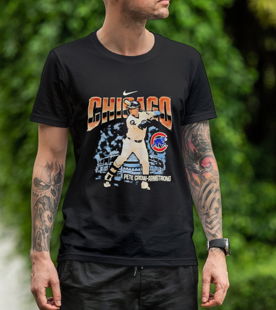 Chicago Cubs Pete Crow Armstrong Wrigley Field Nike T-Shirt