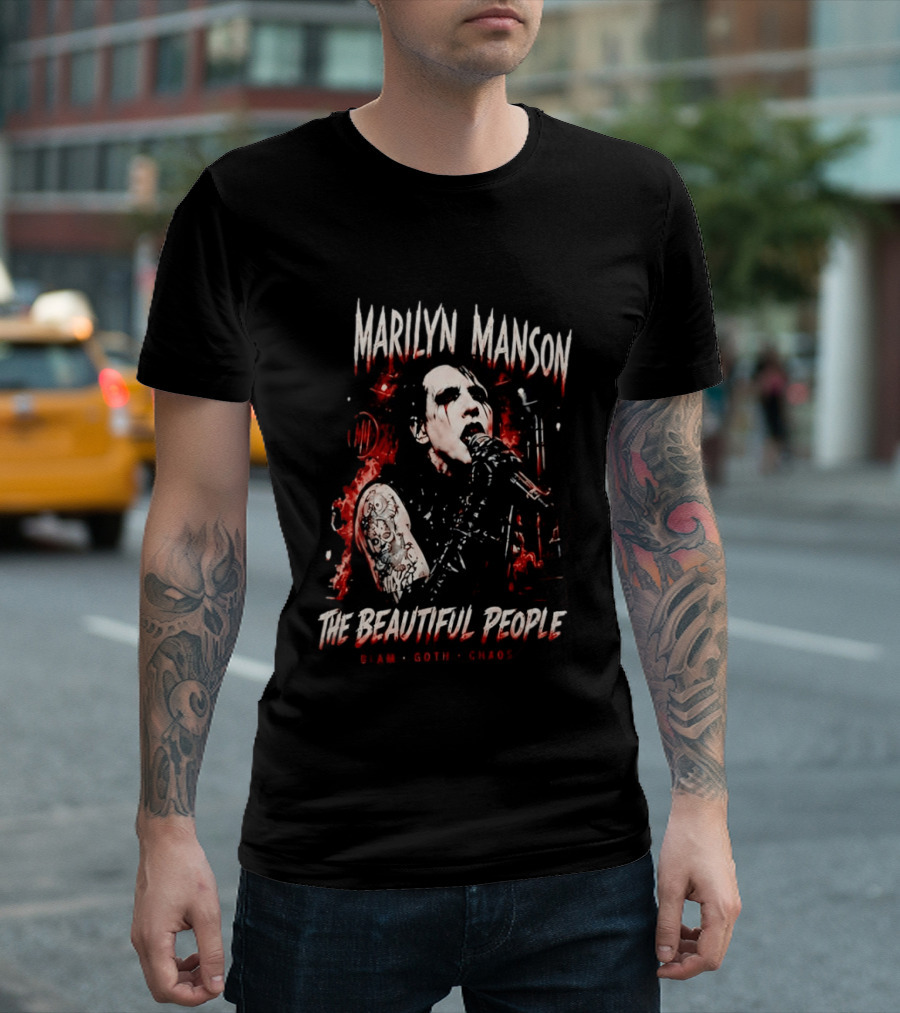 Marilyn Manson The Beautiful People Glam Goth Chaos T-Shirt