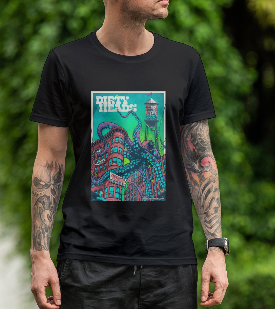 Dirty Heads Live At Syracuse Amphitheater July 19 2026 Octopus T-Shirt